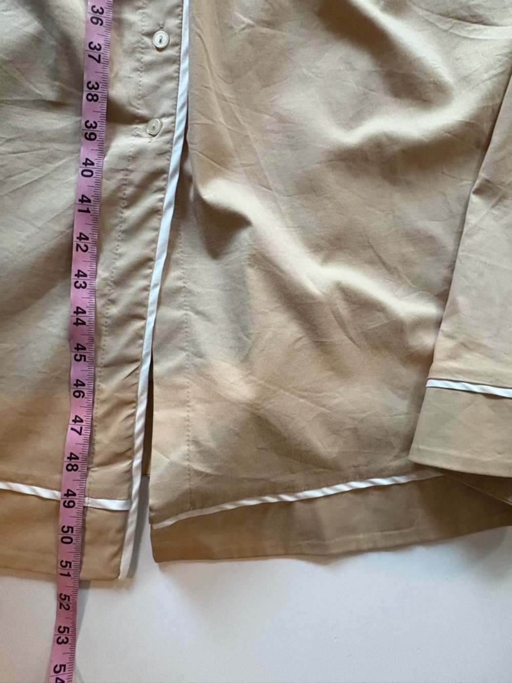 Anthropologie || Exquise Tobie Janie‎ Midi Shirt Dress Fit + Flare Beige Tan M - Picture 8 of 10